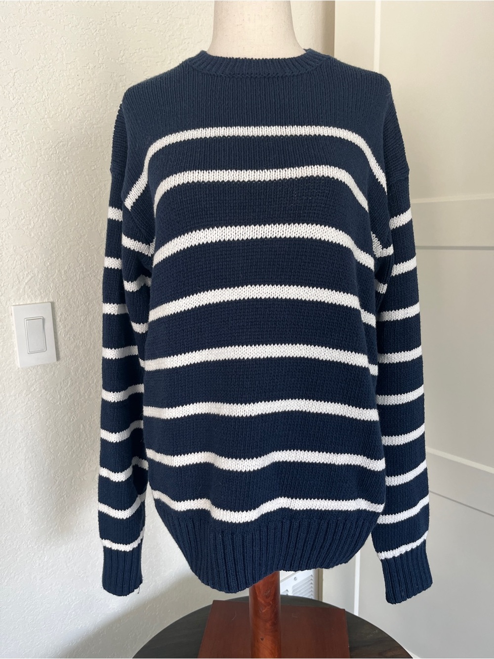Brandy Melville Navy Striped Sweater